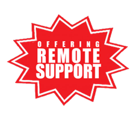 graphic that says 'offering remote support'